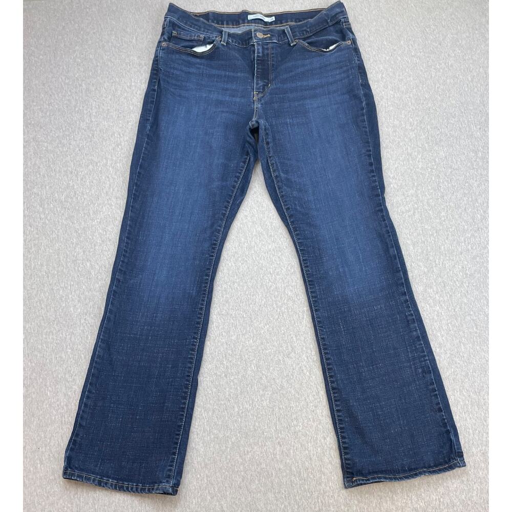 Levis Jeans Womens 14M (32x32) Blue Cotton Blend Stretch Classic Bootcut Leg